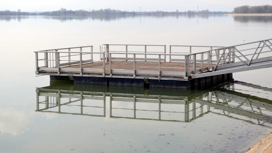 Pier in Ptuj Lake