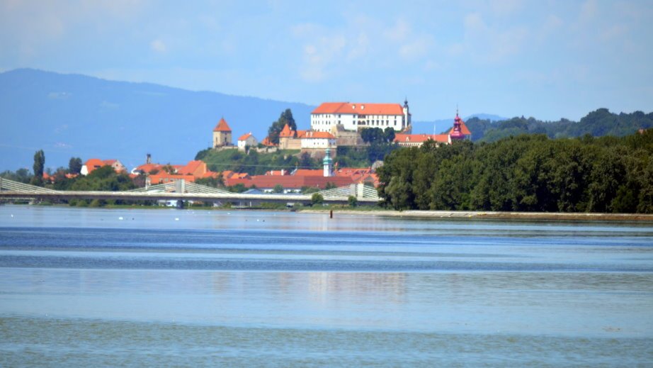 Ptuj over the lake