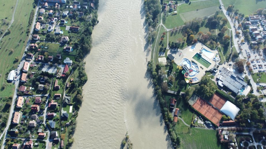 The Drava River from above