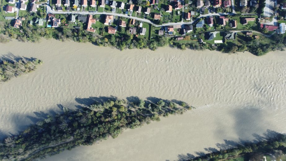 The Drava River from above