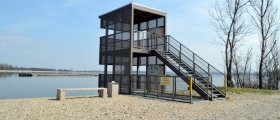 Observation tower on the right side of Lake Ptuj