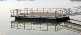 Pier in Ptuj Lake