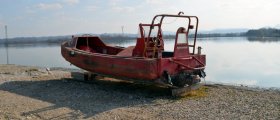 Old boat on Ranca Ptuj