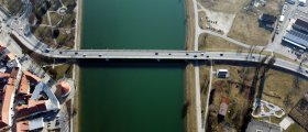 Ptuj Bridge from the air
