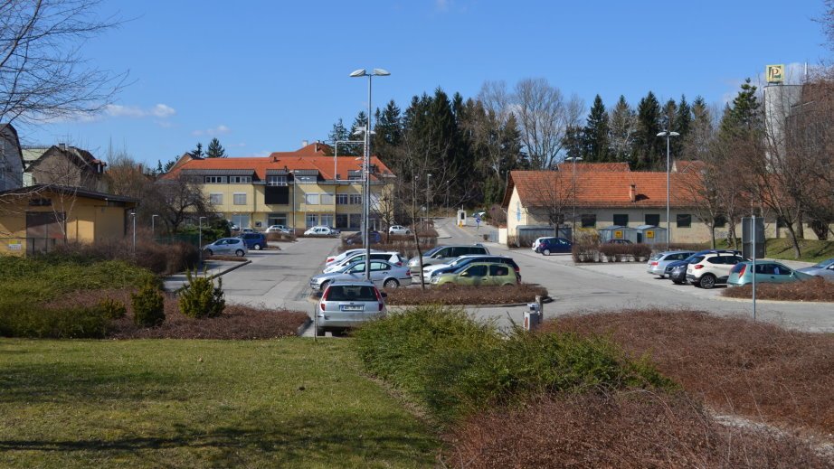 Old parking place at the bus station