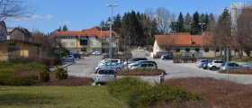 Old parking place at the bus station