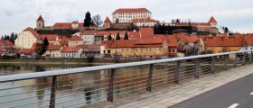 Look at the Ptuj from the small bridge (2)