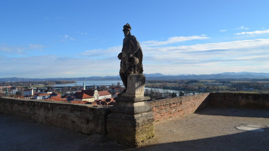 Statue by Ptuj Castle