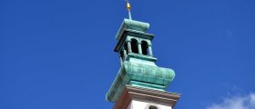 The bell tower of the Franciscan monastery in Ptuj