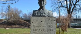 Statue of national hero Dusan Kveder